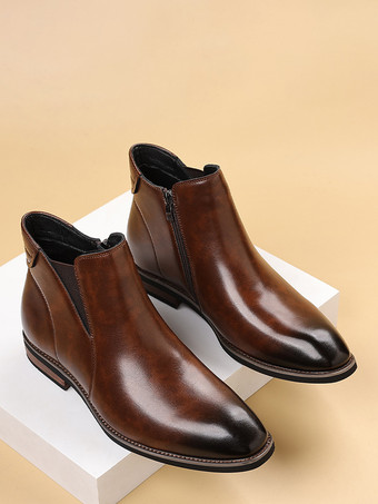 メンズ レトロ チェルシーブーツ ブリティッシュスタイル ファッション アンクルブーツ