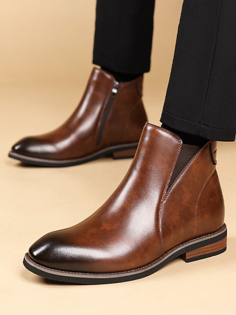 メンズ レトロ チェルシーブーツ ブリティッシュスタイル ファッション アンクルブーツ