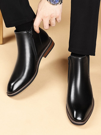メンズ レトロ チェルシーブーツ ブリティッシュスタイル ファッション アンクルブーツ