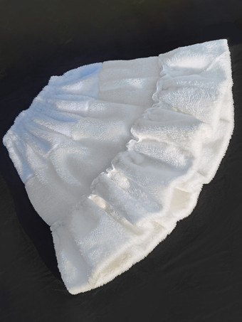 ゴシックロリータペチコートふわふわホワイト厚手プラッシュバイオレントクラウドクリノリンアンダースカート