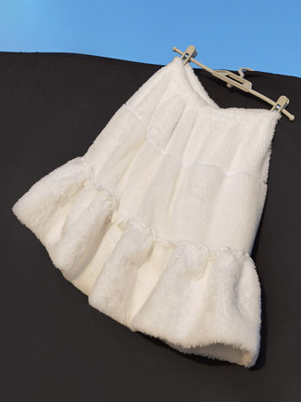 ゴシックロリータペチコートふわふわホワイト厚手プラッシュバイオレントクラウドクリノリンアンダースカート