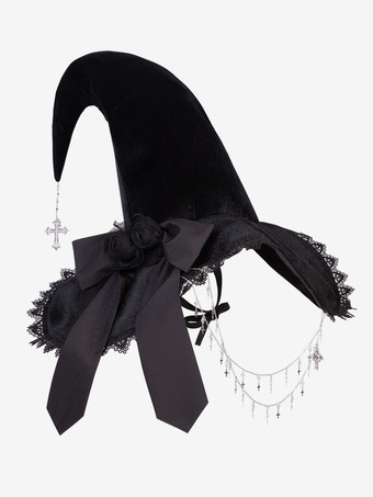 ゴシックロリータ帽子魔法少女魔女黒ロリータアクセサリー