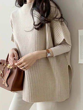 シックなジュエルネックグレー半袖トップスニットトップスレディースファッション