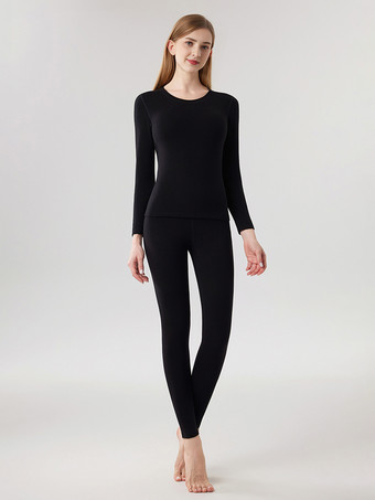 カシミア＆リヨセル 暖かいスキニーサーマルアンダーウェアセット 2025