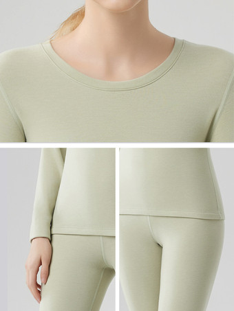 カシミア＆リヨセル 暖かいスキニーサーマルアンダーウェアセット 2025