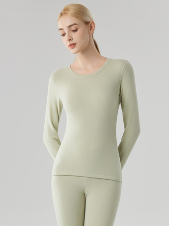 カシミア＆リヨセル 暖かいスキニーサーマルアンダーウェアセット 2025