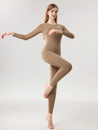 カシミア＆リヨセル 暖かいスキニーサーマルアンダーウェアセット 2025