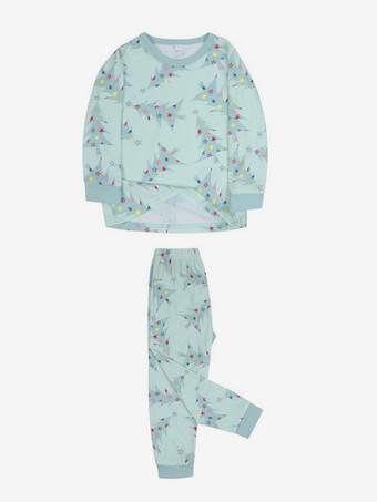 ツリープリントのファミリー向けクリスマスパジャマ 2026