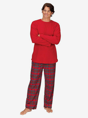 クラシックなレッドチェック柄ファミリークリスマスパジャマセット 2025