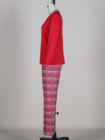 クラシックなレッドチェック柄ファミリークリスマスパジャマセット 2025