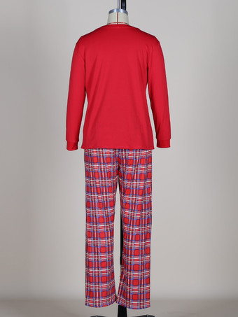 クラシックなレッドチェック柄ファミリークリスマスパジャマセット 2025