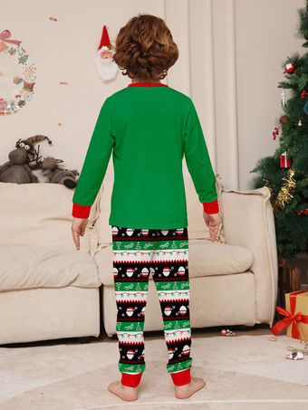 ダビングサンタの黒と赤のファミリー向けクリスマスパジャマ 2026