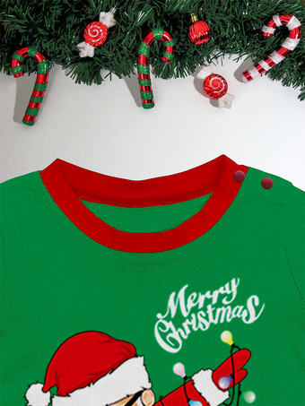 ダビングサンタの黒と赤のファミリー向けクリスマスパジャマ 2026