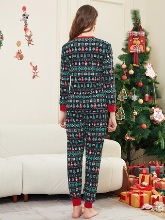 ブラックグリーンフェアアイルファミリークリスマスパジャマ2026