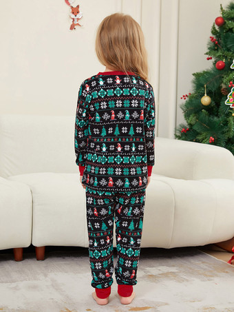 ブラックグリーンフェアアイルファミリークリスマスパジャマ2026