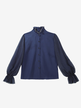 ゴシックロリータドレス フリル ダークネイビー エレガント ビクトリア朝 占星術師トップ ケープレット マーメイドスカート ツーピースセット