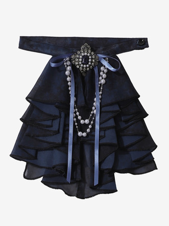 Ouji Lolita Gothic Dresses Black Pants Long Sleeves Classic Ruffles Overcoat Cravat Dress Sets
