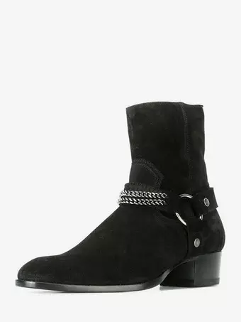 Suede Ankle Boots Black Men display picture 1
