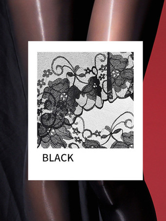 ランジェリー ストッキング パンスト レディース ホワイト 光沢 シアータイツ レース クロッチレス ハイウエスト お腹をコントロールするタイツ