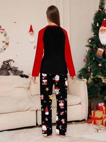 家族お揃いクリスマスパジャマ サンタクロース柄 レディース 2025