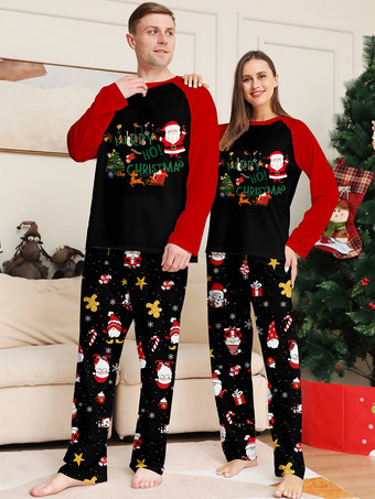 家族お揃いクリスマスパジャマ サンタクロース柄 レディース 2025