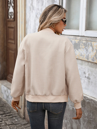 ツイードボンバージャケット カジュアルアウター レディース 2025