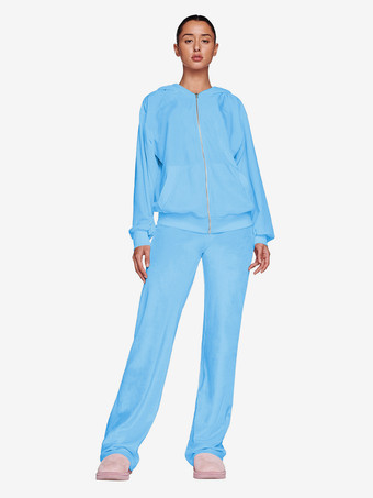 ベロアワイドレッグカジュアルフィットトラックスーツ（レディース）2025