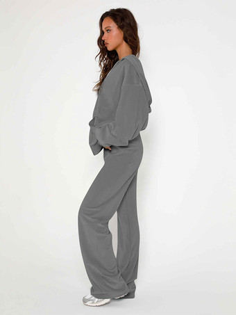 ベロアワイドレッグカジュアルフィットトラックスーツ（レディース）2025