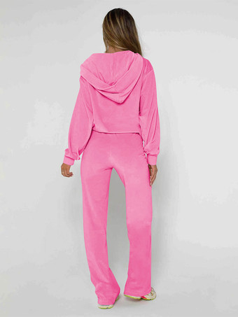 ベロアワイドレッグカジュアルフィットトラックスーツ（レディース）2025