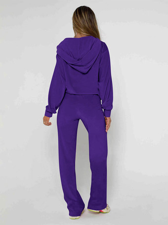 ベロアワイドレッグカジュアルフィットトラックスーツ（レディース）2025