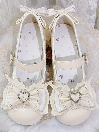 Scarpe Lolita dolci tacchi a spillo in pelle PU con fiocchi blu cielo chiaro