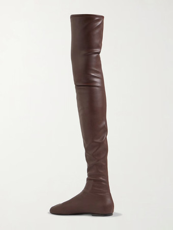 レディース オーバーニーブーツ ラウンドトゥ フラット サイハイブーツ