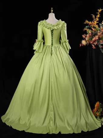 ロココ調レディースドレス ヴィンテージ 長袖 フリル ボールガウン