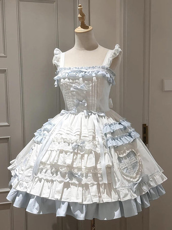 スイートロリータセット ブルーフリルケープドレスセット