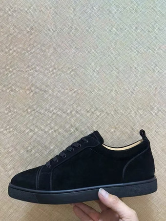 メンズ ブラック スニーカー ラウンドトゥ レースアップ スケートスニーカー