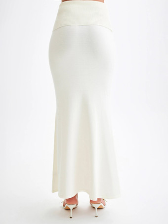 リブニット ハイウエスト ボディコン マキシスカート レディース 2026