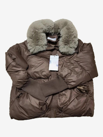 Cotton-padded Jacket Faux Fur Collar Warm Winter Coat For Women 2026