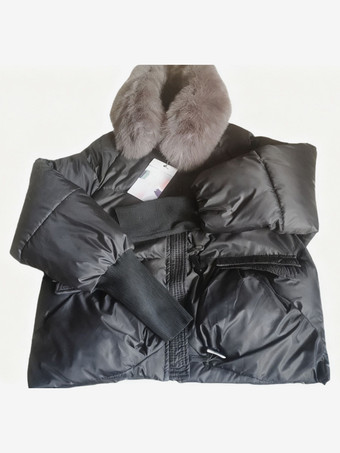 Cotton-padded Jacket Faux Fur Collar Warm Winter Coat For Women 2026