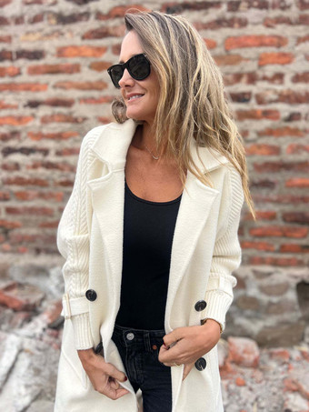 アイボリー ニットスリーブパッチワークブレザー（レディース）2026