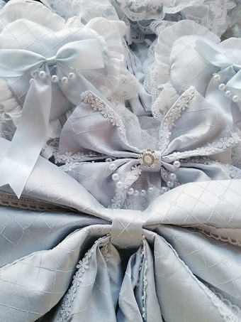 Light Sky Blue Hime Lolita Dress Lace Ruffles JSK Sweet Lolita Dress
