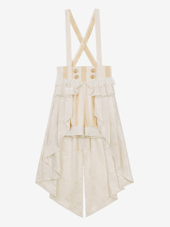 王子王子 ロリータ ホワイト トップ ドレス セット フリル レース ロングスリーブ ロリータ セット