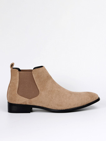 メンズ チェルシーブーツ ラウンドトゥ カジュアル アンクルブーツ