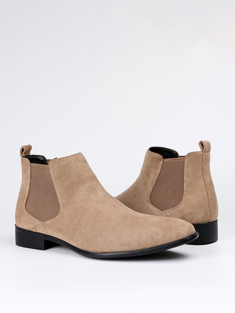 メンズ チェルシーブーツ ラウンドトゥ カジュアル アンクルブーツ