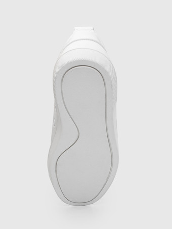 メンズ ホワイト 牛革 ロートップ スパイク レースアップ スニーカー カジュアルシューズ