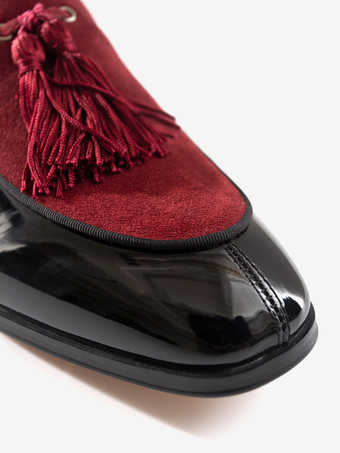   メンズ タッセルローファー ペニーシューズ ポリエステル ラウンドトゥ プロム ホームカミング ウェディングシューズ