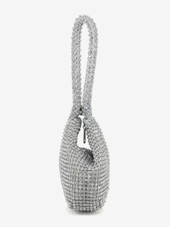 Sac à main mariage argent brillante