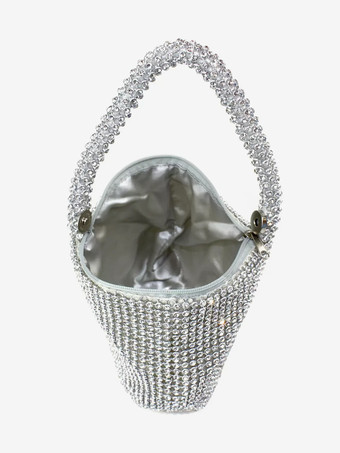 Sac à main mariage argent brillante
