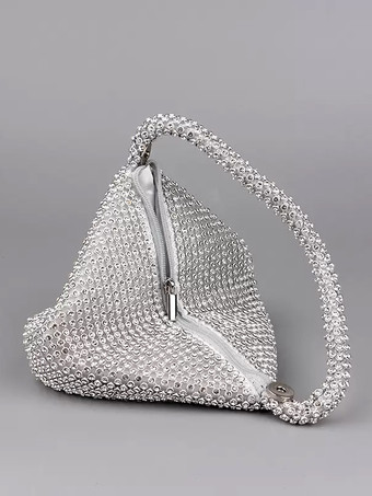 Sac à main mariage argent brillante