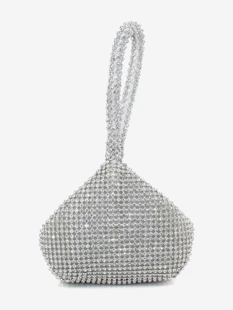 argent Sac à main mariage argent brillante