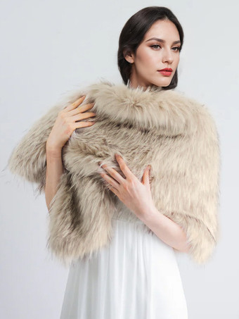 レディースポンチョ ライトグレーケープ